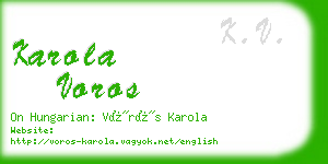 karola voros business card