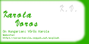 karola voros business card